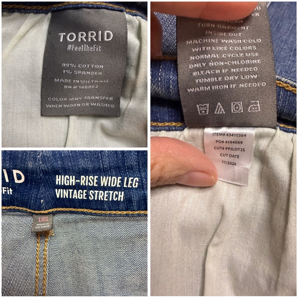 Torrid High-Rise Wide Leg Vintage Stretch Jeans – Size 16S (Fits Like 18S) 💙✨ - Picture 4 of 4